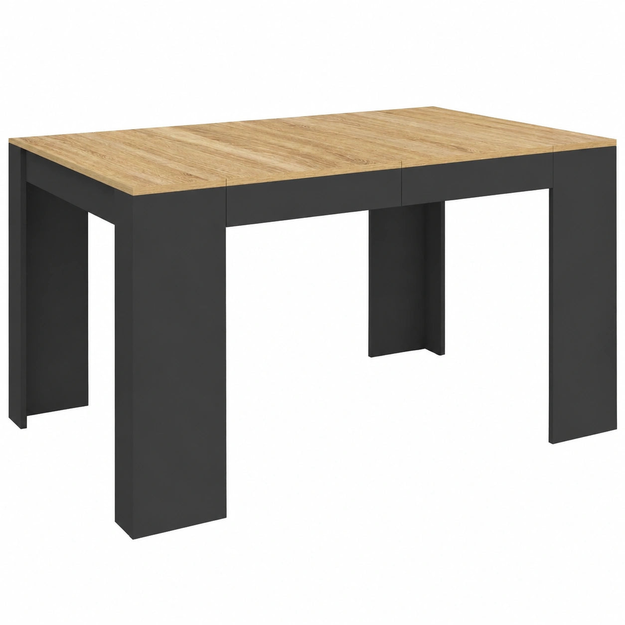 Table console extensible pour 6 personnes en bois noir