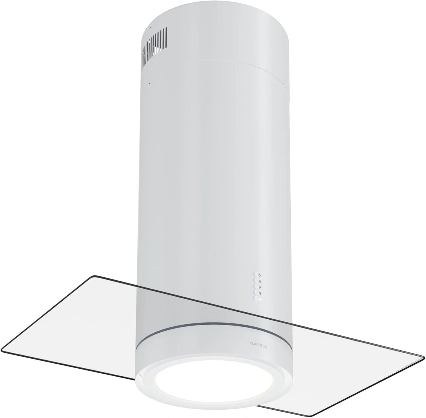 Klarstein Hotte Îlot Suspendue, 544 m³/h, 3 Vitesses, Design Moderne, Filtres Charbon Actifs