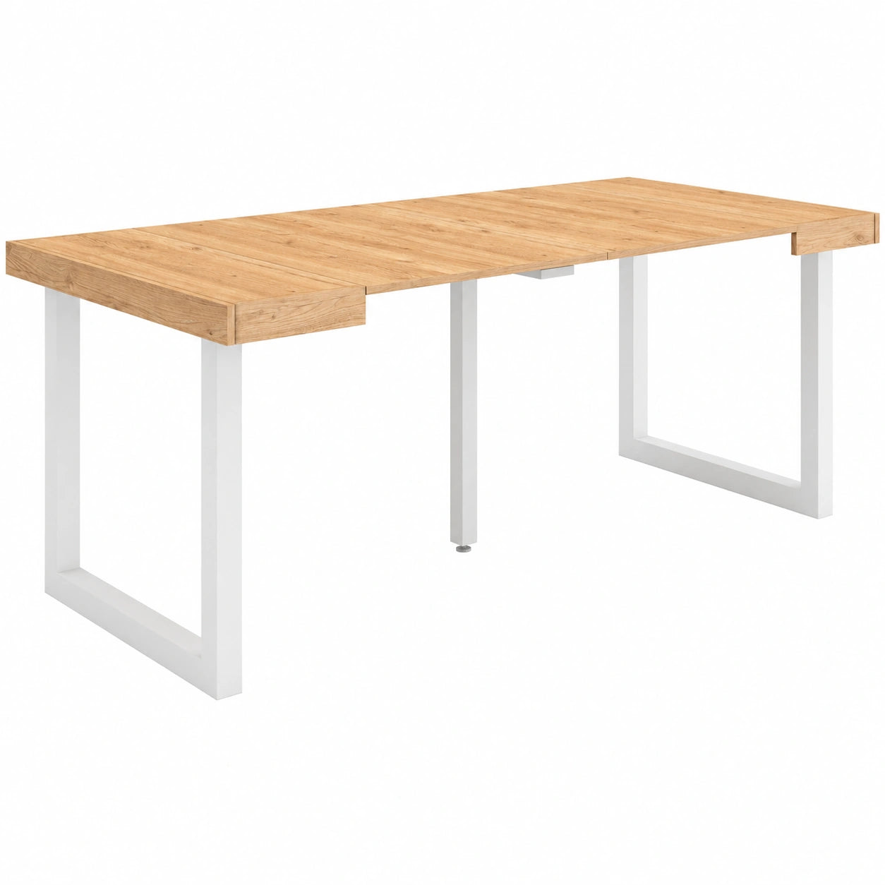 Table console extensible moderne pour 8 personnes en bois massif