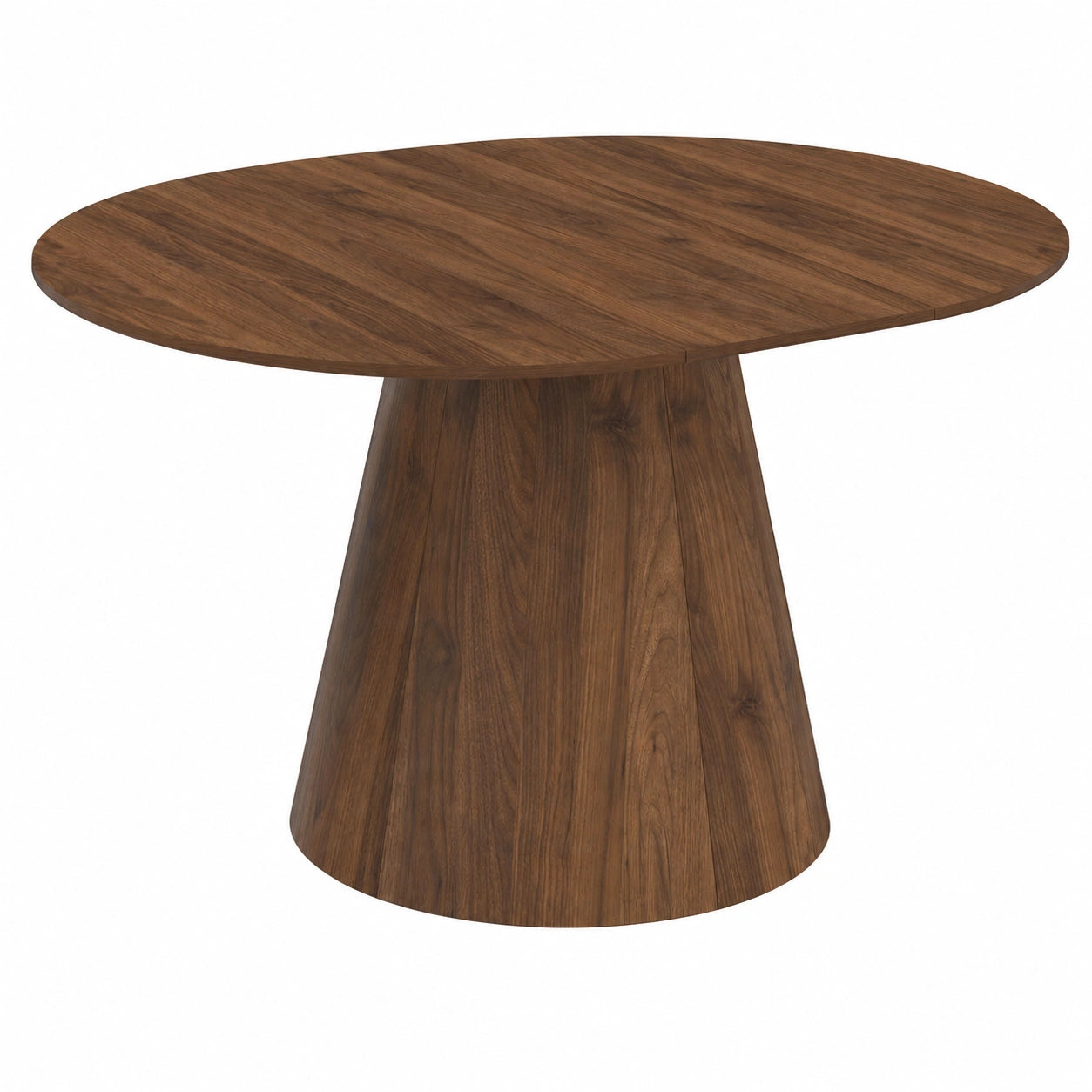Table à Manger Ronde Extensible pour 4-8 Personnes, Noyer, 110-150 cm