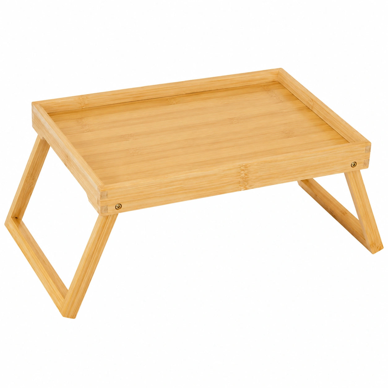 Table de lit multifonction en bambou avec pieds pliants