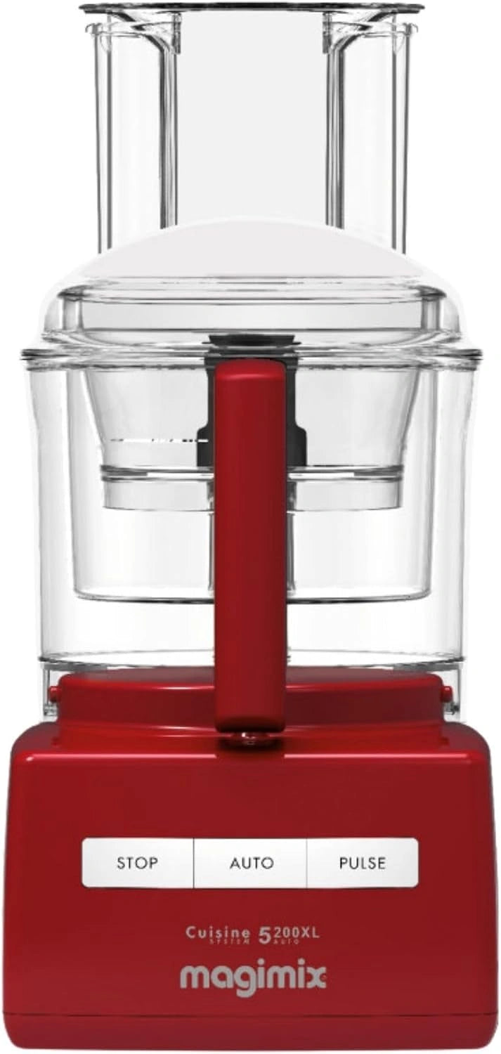 Robot Culinaire Multifonction Magimix 4200 XL Rouge - Avec Hachoir, Blender, Pétrin et Batteur - Capacité 3,6L - Moteur Silencieux Professionnel - Fabriqué en France - Parfait pour la Famille