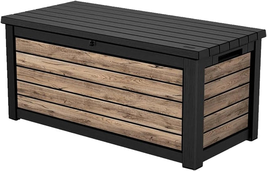 Coffre de Jardin 630L en Résine - Style Bois Douglas - Keter Signature