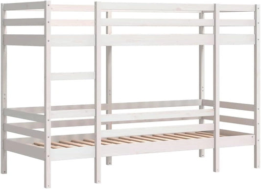 Lits superposés en pin massif blanc 80x200 cm pour enfants