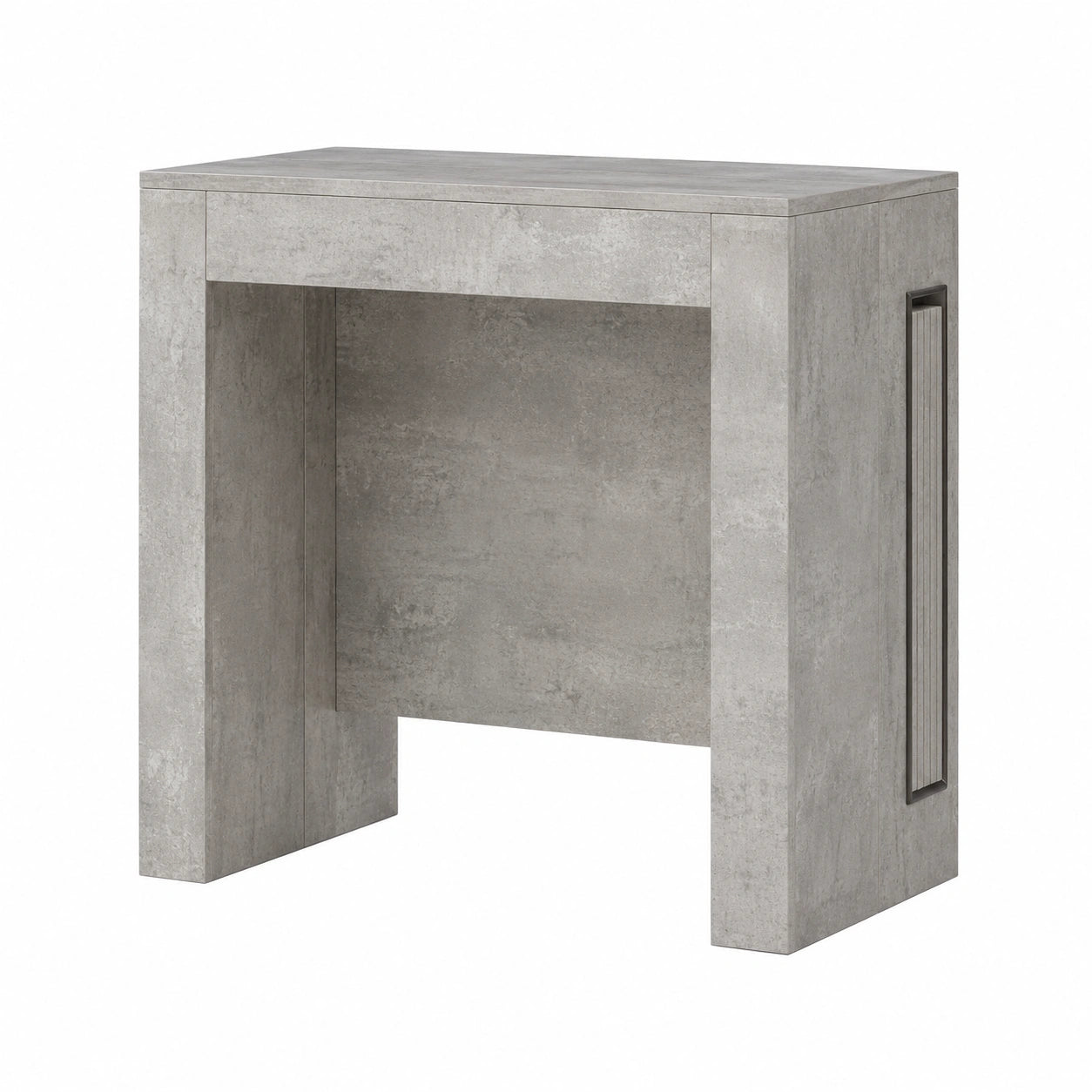 Table console extensible gris ciment pour 12 personnes