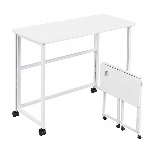 Bureau pliable avec roulettes réglable en hauteur pour maison et bureau