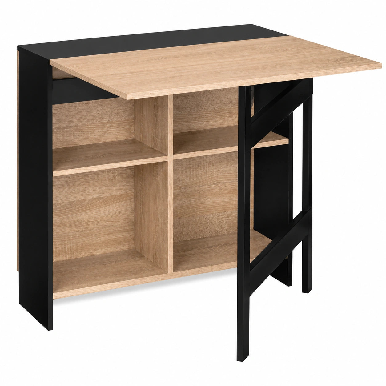 Table pliante avec rangements pour 2 à 6 personnes