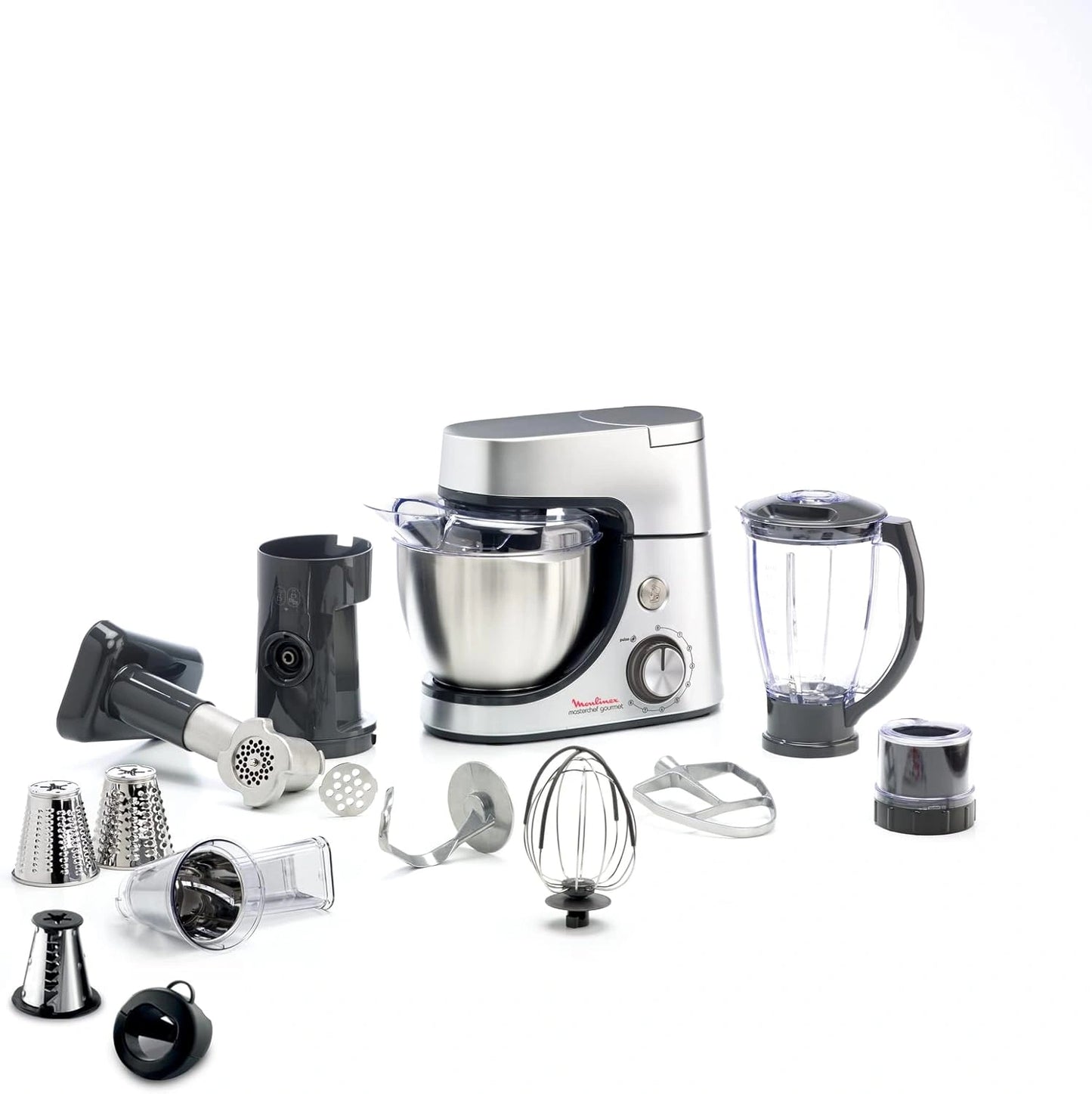 Robot pâtissier polyvalent Moulinex 1100W avec accessoires complets