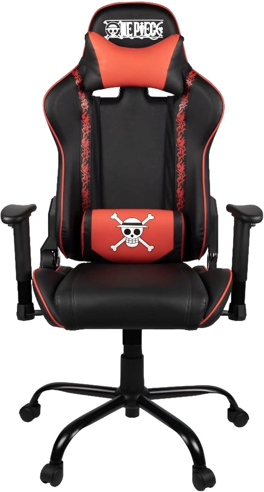 Chaise Gaming Ergonomique One Piece - Siège Inclinable 150° - Cuir PU - Soutien Lombaire et Cervical Ajustable - Appui-tête Intégré - Noir