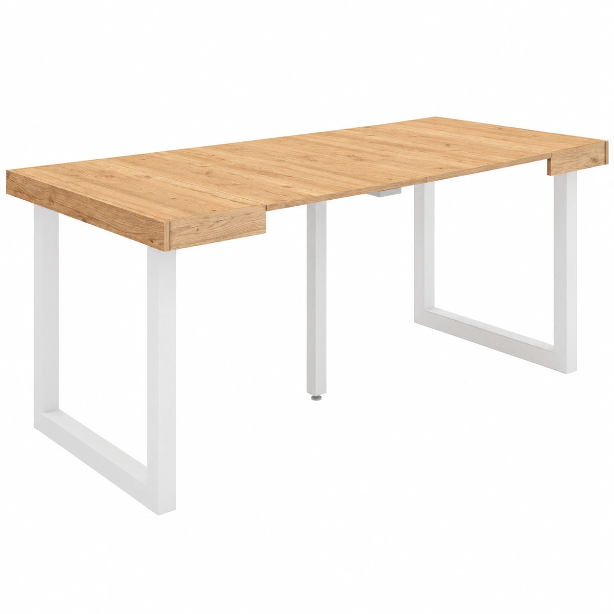 Table console extensible moderne en chêne pour 8 personnes