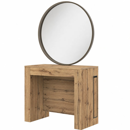 Table console extensible en chêne rustique pour 12 personnes