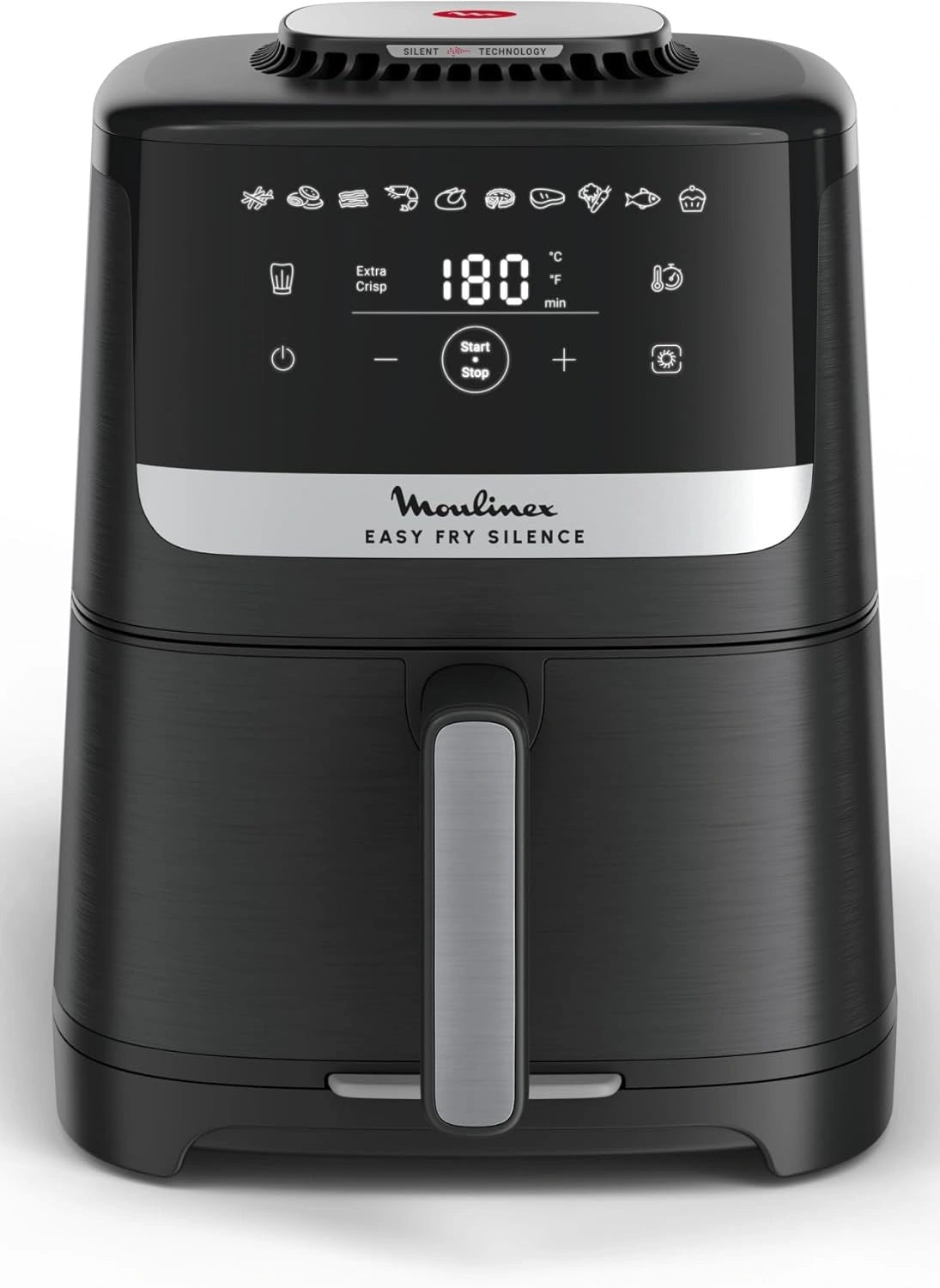 Friteuse à Air Moulinex Easy Fry Silence, 5L, Technologie Silencieuse, Nettoyage Facile, Noire