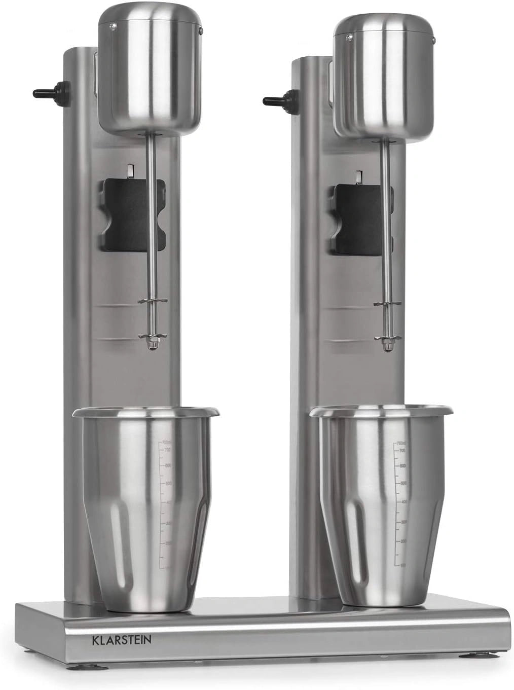 Mixeur Professionnel Klarstein 160W - Idéal pour Milkshakes, Shakes Protéinés et Cocktails, 2L, 2 Vitesses, Argent