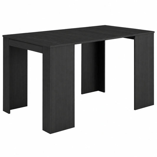 Table Console Extensible Moderne Noire pour 6 Personnes