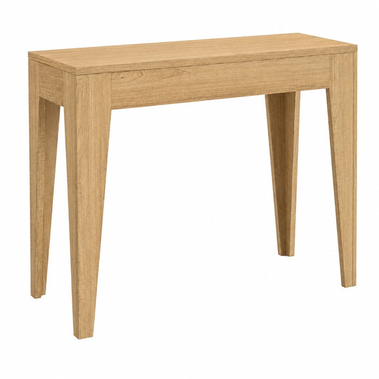 Console extensible en chêne naturel, extensible jusqu'à 198 cm