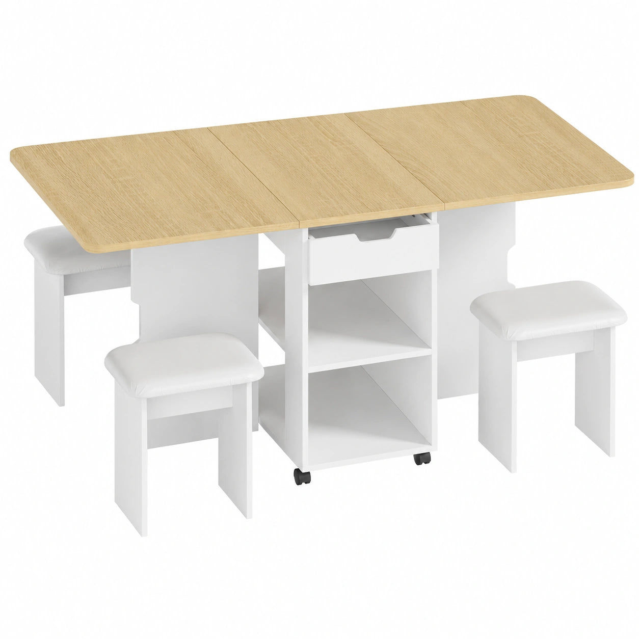Ensemble de Salle à Manger Compact avec Chaises et Rangement