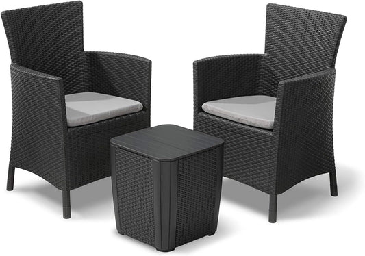 Ensemble de Salle à Manger Extérieure 3 Pièces Iowa Graphite - Keter