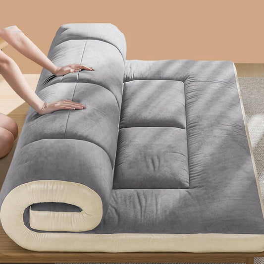 Futon Japonais Orthopédique Double, 120 x 190 cm, Facile à Ranger, Coton/Polyester, Confort Ferme, Design Compact