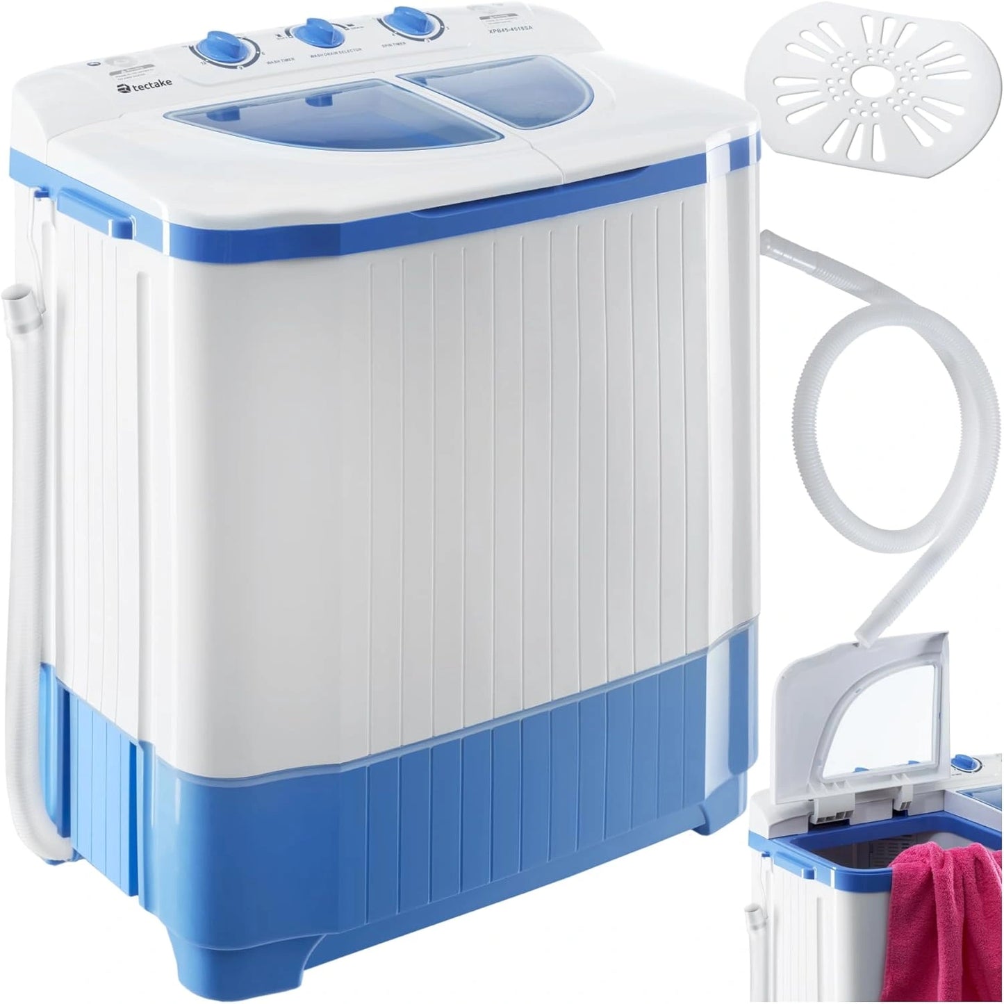 Mini Machine à Laver Portable 2-en-1, Compacte et Multi-Fonction 4,5 kg pour Étudiants et Voyage