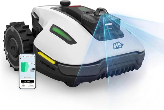 Robot Tondeuse MAMMOTION YUKA Mini 2 LiDAR 800, Navigation à 360° avec AI, Détection de 300+ Obstacles, Sans Fil pour 800m²