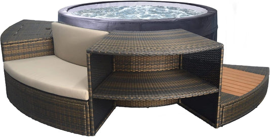 Spa Rond Portable pour 4 Personnes avec Mobilier - NetSpa Vita