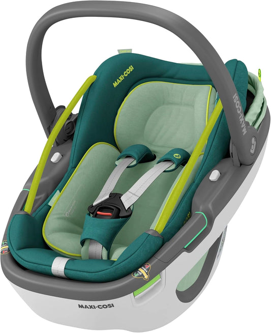 Maxi-Cosi Coral 360 i-Size, Coque Auto Rotative pour Bébé, 40-75cm, Ultra Légère avec Protection G-CELL, Couleur Neo Green
