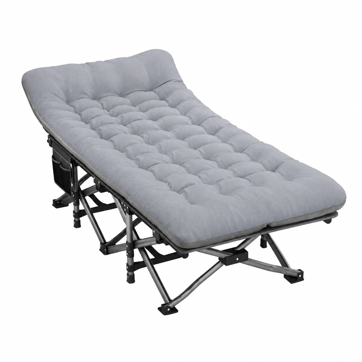 Lit de camping pliant robuste 200 kg pour bureau, voyage et extérieur